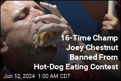 Champ Joey Chestnut Banned From Hot-Dog Eating Contest
