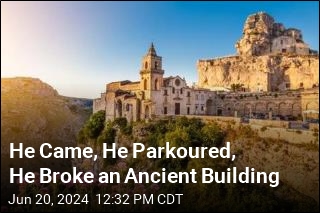 Parkour Tourist Damages Ancient Building in Italy