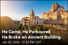 Parkour Tourist Damages Ancient Building in Italy