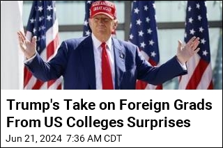 Trump&#39;s Take on Foreign Grads From US Colleges Surprises