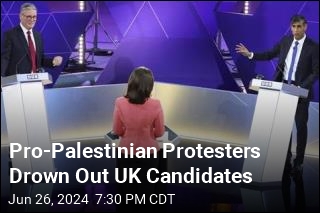 Pro-Palestinian Protesters Drown Out UK Candidates