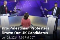 Pro-Palestinian Protesters Drown Out UK Candidates