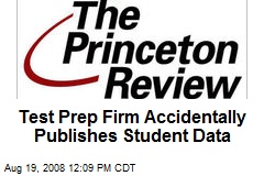 Test Prep Firm Accidentally Publishes Student Data