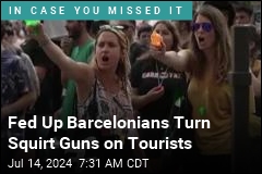 Fed-Up Barcelona Locals Turn Squirt Guns on Tourists