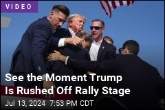 See the Moment Trump Is Rushed Off Stage