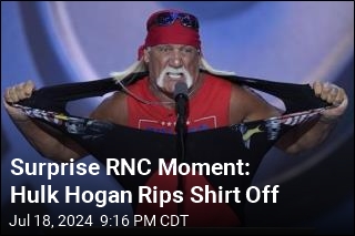 Surprise RNC Moment: Hulk Hogan Rips Shirt Off