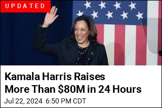 Kamala Harris Raises More Than $50M in a Day