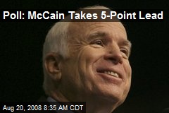 Poll: McCain Takes 5-Point Lead