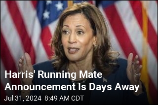 Harris&#39; Running Mate Reveal Is Days Away