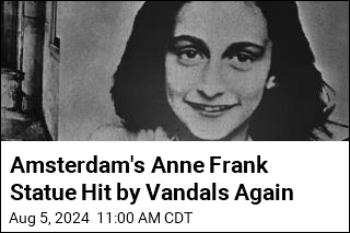 Amsterdam&#39;s Anne Frank Statue Hit by Vandals Again