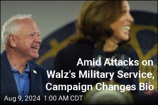 Amid Questioning of Walz&#39;s Military Service, Campaign Changes Bio