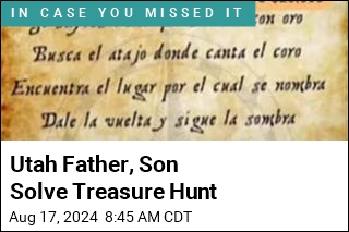 Utah Father, Son Solve Treasure Hunt