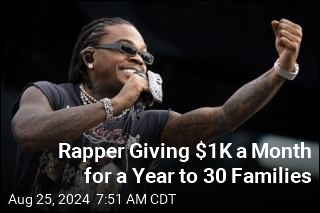 Rapper Giving $1K a Month for a Year to 30 Families