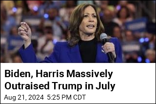 Biden, Harris Massively Outraised Trump in July