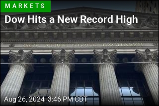 Dow Closes at Record High