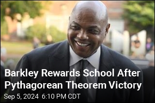 Barkley Rewards School After Pythagorean Theorem Victory