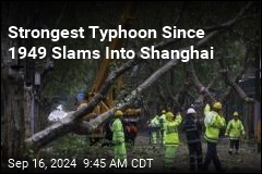 Strongest Typhoon Since 1949 Barrels Into Shanghai