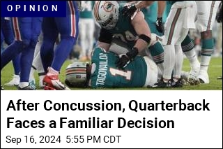 After Concussion, Quarterback Faces a Familiar Decision