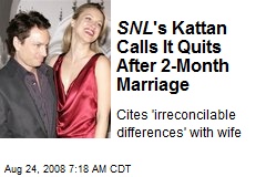 SNL 's Kattan Calls It Quits After 2-Month Marriage