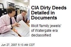 CIA Dirty Deeds Detailed in Documents