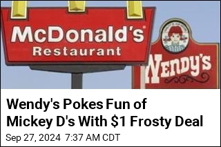 Wendy&#39;s Pokes Fun of Mickey D&#39;s With $1 Frosty Deal