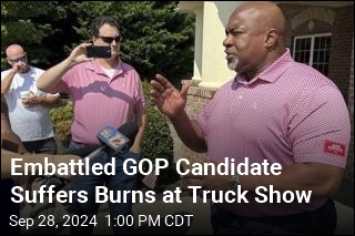 Embattled GOP Candidate Suffers Burns at Truck Show