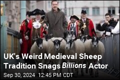 Billions Actor Gets in on UK&#39;s Weird Medieval Sheep Tradition