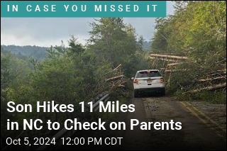 Son Hikes 11 Miles in NC to Check on Parents