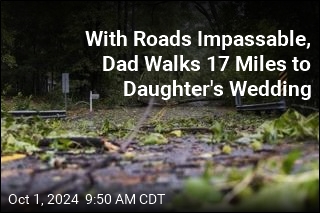 With Roads Impassable, Dad Walks 17 Miles to Daughter&#39;s Wedding