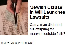 'Jewish Clause' in Will Launches Lawsuits