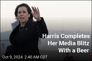 Harris Completes Her Media Blitz With a Beer