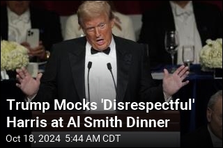 Trump Mocks 'Disrespectful' Harris at Al Smith Dinner