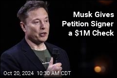 One Signer Per Day Will Collect $1M, Musk Says