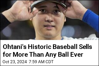 Ohtani&#39;s Historic Baseball Sells for More Than Any Ball Ever