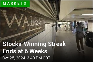 Stocks&#39; Winning Streak Ends at 6 Weeks