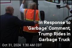 After Biden's 'Garbage' Comment, Trump Rides in Garbage Truck