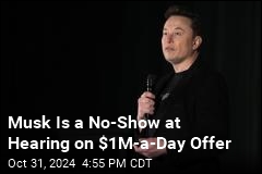 Musk Is a No-Show at Hearing on $1M-a-Day Offer