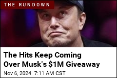 Musk, PAC Hit With Lawsuits Over $1M Giveaway