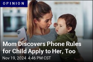 Mom Discovers Phone Rules for Child Apply to Her, Too