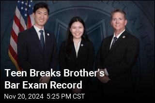 Teen Breaks Brother&#39;s Bar Exam Record