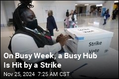 On Busy Week, a Busy Hub Is Hit by a Strike