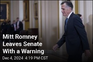 Mitt Romney Says His Last Words in Senate