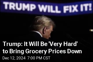 Trump: It Will Be &#39;Very Hard&#39; to Bring Grocery Prices Down