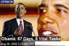 Obama: 67 Days, 6 Vital Tasks