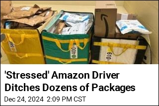 &#39;Stressed&#39; Amazon Driver Ditches Dozens of Packages