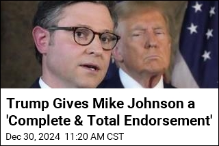 &#39;Complete &amp; Total Endorsement&#39; for Mike Johnson From Trump