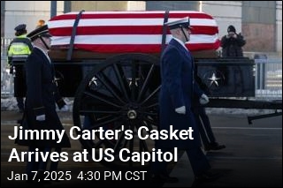 Jimmy Carter&#39;s Casket Arrives at US Capitol