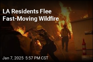 LA Residents Flee Fast-Moving Wildfire