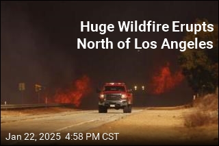 Fast-Moving Wildfire Spreads North of LA