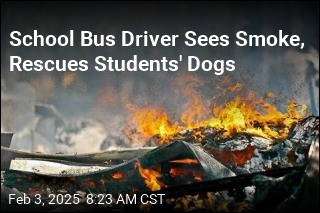 School Bus Driver Sees Smoke, Rescues Students&#39; Dogs